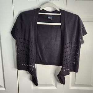 R Q T  Black Knit Shrug size M